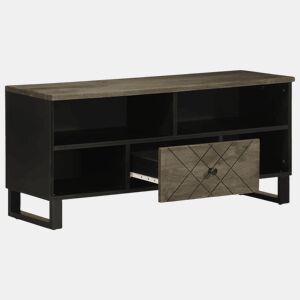 Móvel de TV - Modulo de TV - Armário de TV 100x33x46 cm madeira de mangueira maciça preto