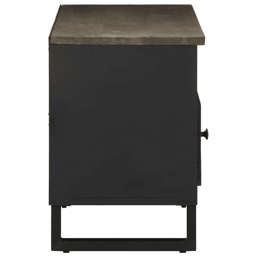 Móvel de TV - Modulo de TV - Armário de TV 100x33x46 cm madeira de mangueira maciça preto Móvel de TV - Modulo de TV - Armário de TV 100x33x46 cm madeira de mangueira maciça preto