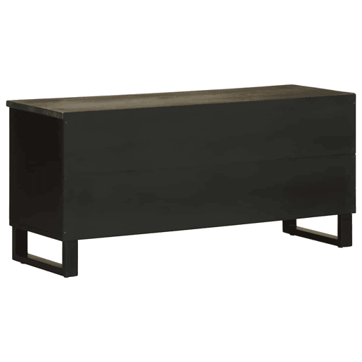 Móvel de TV - Modulo de TV - Armário de TV 100x33x46 cm madeira de mangueira maciça preto Móvel de TV - Modulo de TV - Armário de TV 100x33x46 cm madeira de mangueira maciça preto