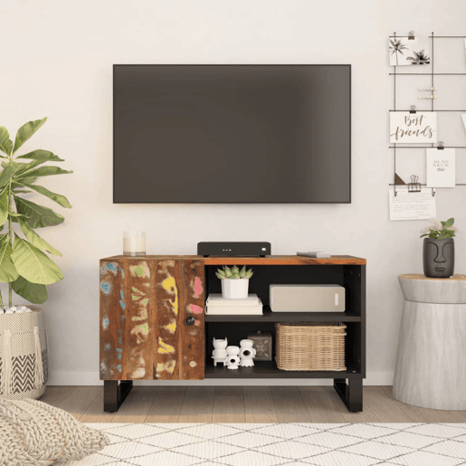 Móvel de TV - Modulo de TV - Armário de TV 80x33x46 cm madeira recuperadaderivados madeira Móvel de TV - Modulo de TV - Armário de TV 80x33x46 cm madeira recuperadaderivados madeira