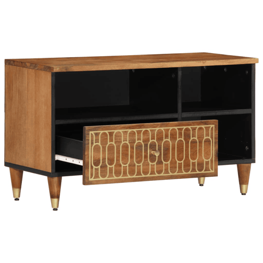 Móvel de TV - Modulo de TV - Armário de TV 80x33x46 cm madeira de mangueira maciça