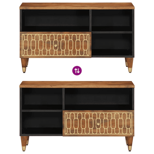 Móvel de TV - Modulo de TV - Armário de TV 80x33x46 cm madeira de mangueira maciça