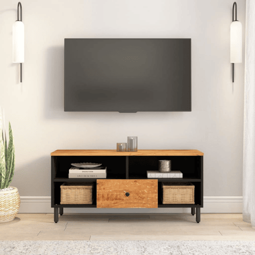 Móvel de TV - Modulo de TV - Armário de TV 100x33x46 cm madeira de acácia maciça