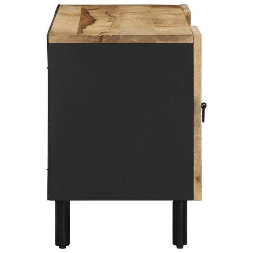 Móvel de TV - Modulo de TV - Armário de TV 105x33,5x46cm madeira mangueira áspera maciça preto