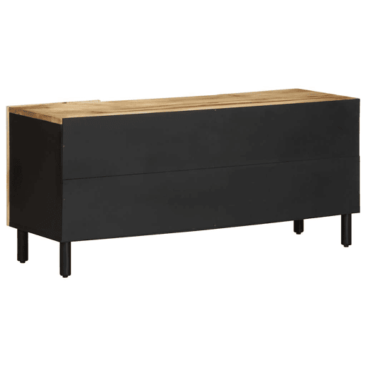 Móvel de TV - Modulo de TV - Armário de TV 105x33,5x46cm madeira mangueira áspera maciça preto