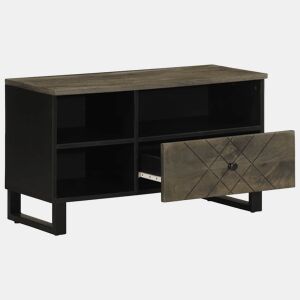 Móvel de TV - Modulo de TV - Armário de TV 80x33x46 cm madeira de mangueira maciça preto
