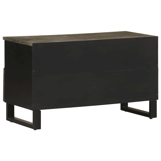 Móvel de TV - Modulo de TV - Armário de TV 80x33x46 cm madeira de mangueira maciça preto Móvel de TV - Modulo de TV - Armário de TV 80x33x46 cm madeira de mangueira maciça preto
