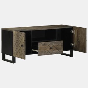 Móvel de TV - Modulo de TV - Armário de TV 105x33x46 cm madeira de mangueira maciça preto