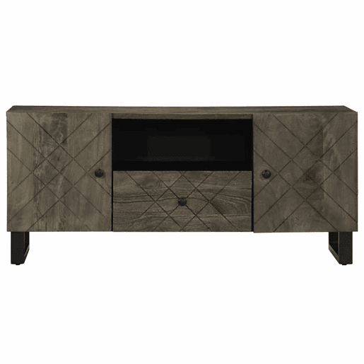 Móvel de TV - Modulo de TV - Armário de TV 105x33x46 cm madeira de mangueira maciça preto Móvel de TV - Modulo de TV - Armário de TV 105x33x46 cm madeira de mangueira maciça preto