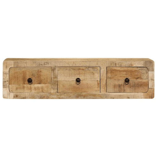 Armário de TV - Móvel de TV para parede 100x32x25 cm mangueira áspera maciça