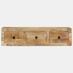 Armário de TV - Móvel de TV para parede 100x32x25 cm mangueira áspera maciça