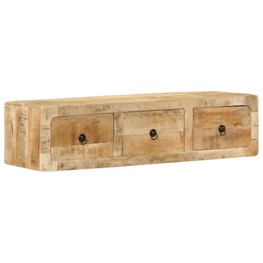 Armário de TV - Móvel de TV para parede 100x32x25 cm mangueira áspera maciça