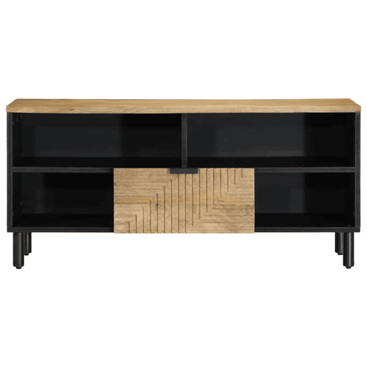 Móvel de TV - Modulo de TV - Armário de TV 100x33x46 cm madeira de mangueira maciça castanho Móvel de TV - Modulo de TV - Armário de TV 100x33x46 cm madeira de mangueira maciça castanho