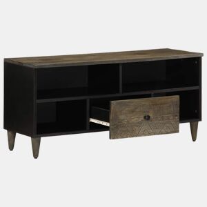 Móvel de TV - Modulo de TV - Armário de TV 100x33x46 cm madeira de mangueira maciça preto