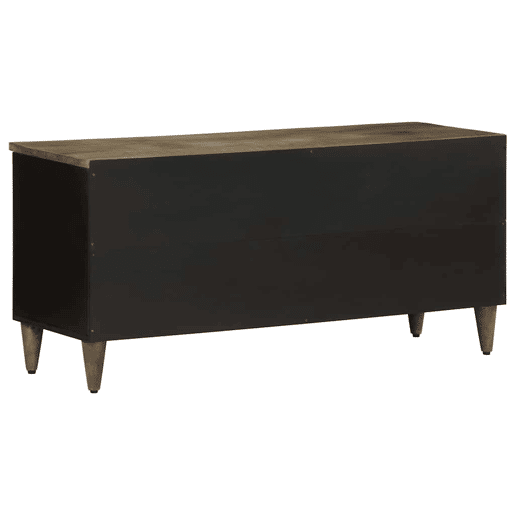Móvel de TV - Modulo de TV - Armário de TV 100x33x46 cm madeira de mangueira maciça preto