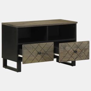 Móvel de TV - Modulo de TV - Armário de TV 70x33x46 cm madeira de mangueira maciça preto