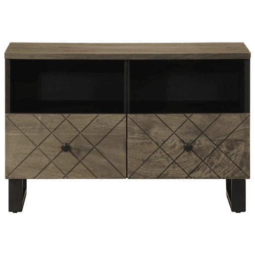 Móvel de TV - Modulo de TV - Armário de TV 70x33x46 cm madeira de mangueira maciça preto Móvel de TV - Modulo de TV - Armário de TV 70x33x46 cm madeira de mangueira maciça preto