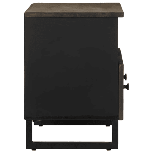 Móvel de TV - Modulo de TV - Armário de TV 70x33x46 cm madeira de mangueira maciça preto Móvel de TV - Modulo de TV - Armário de TV 70x33x46 cm madeira de mangueira maciça preto