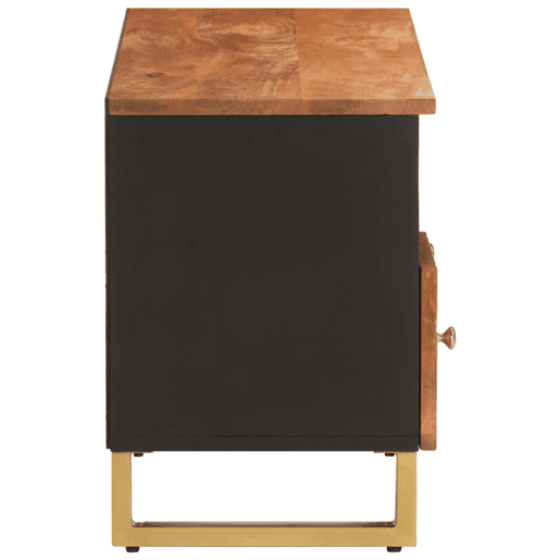 Móvel de TV - Modulo de TV - Armário de TV 100x33,5x46 cm mangueira maciça castanho e preto