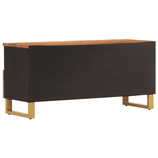 Móvel de TV - Modulo de TV - Armário de TV 100x33,5x46 cm mangueira maciça castanho e preto