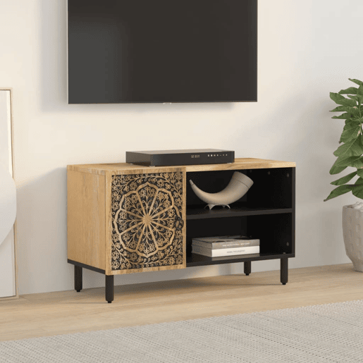 Móvel de TV - Modulo de TV - Armário de TV 80x31x46 cm madeira de mangueira maciça Móvel de TV - Modulo de TV - Armário de TV 80x31x46 cm madeira de mangueira maciça