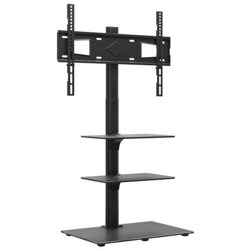 Suporte de canto para TV 32-65 polegadas c 3 prateleiras preto Suporte de canto para TV 32-65 polegadas c 3 prateleiras preto