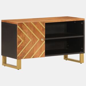 Móvel de TV - Modulo de TV - Armário de TV 80x31,5x46 cm mangueira maciça castanho e preto