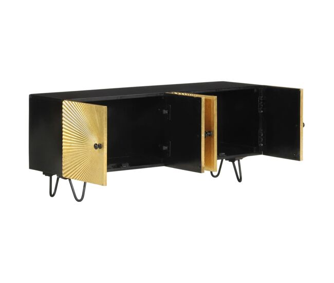 Mueble tv - mesa de tv madera maciza de mango 110x30x45 cm