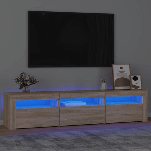 Móvel de TV - Modulo de TV - Armário de TV com luzes LED 180x35x40 cm carvalho sonoma