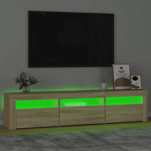 Móvel de TV - Modulo de TV - Armário de TV com luzes LED 180x35x40 cm carvalho sonoma