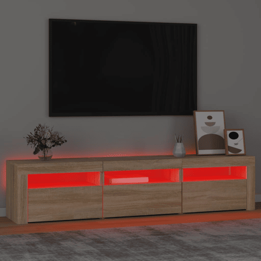 Móvel de TV - Modulo de TV - Armário de TV com luzes LED 180x35x40 cm carvalho sonoma