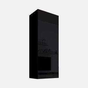 Armário suspenso Sala de estar e jantar Preto 40x29x126 1 porta Nora V1 Muebles Bonitos