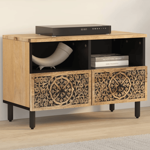 Móvel de TV - Modulo de TV - Armário de TV 70x33x46 cm madeira de mangueira maciça