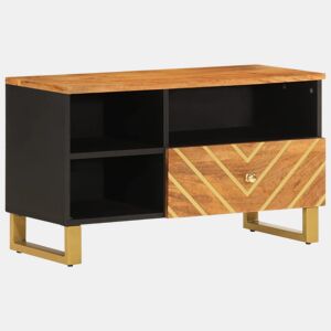 Móvel de TV - Modulo de TV - Armário de TV 80x33,5x46 cm mangueira maciça castanho e preto