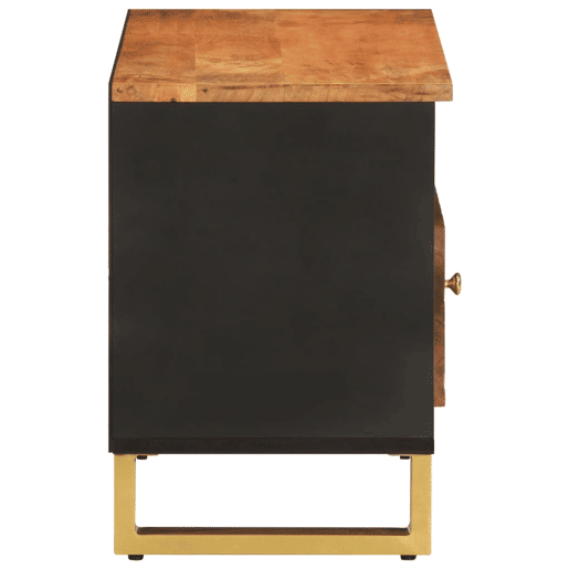 Móvel de TV - Modulo de TV - Armário de TV 80x33,5x46 cm mangueira maciça castanho e preto