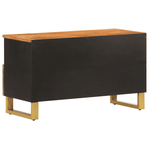 Móvel de TV - Modulo de TV - Armário de TV 80x33,5x46 cm mangueira maciça castanho e preto