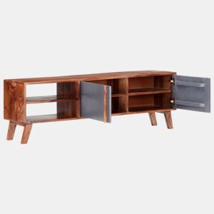 Móvel de TV - Modulo de TV - Armário de TV 140x30x45 cm madeira maciça cinzento