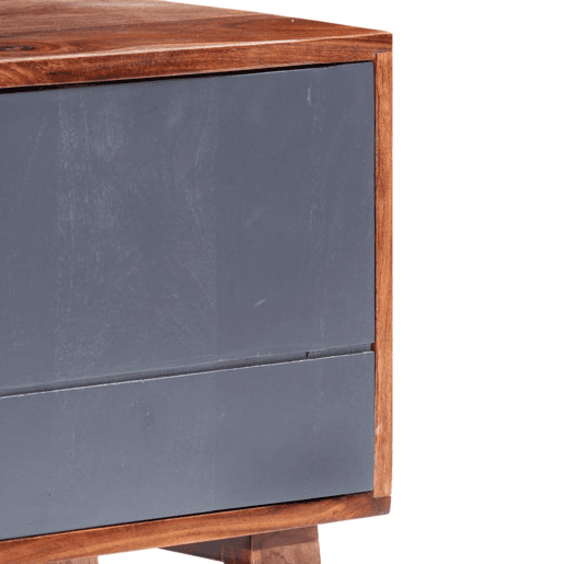 Móvel de TV - Modulo de TV - Armário de TV 140x30x45 cm madeira maciça cinzento Móvel de TV - Modulo de TV - Armário de TV 140x30x45 cm madeira maciça cinzento