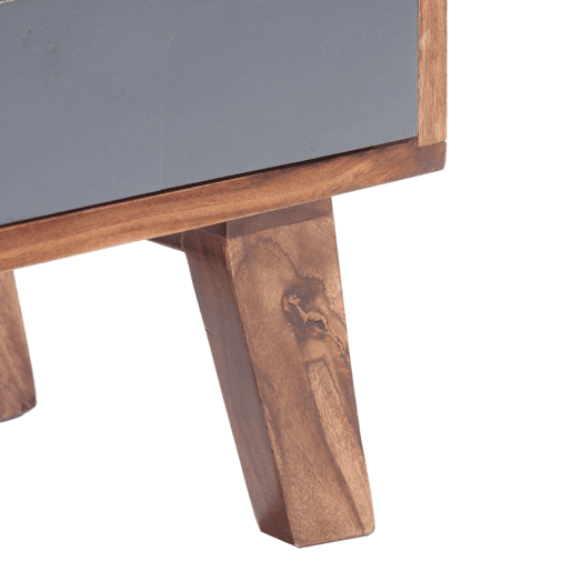 Móvel de TV - Modulo de TV - Armário de TV 140x30x45 cm madeira maciça cinzento Móvel de TV - Modulo de TV - Armário de TV 140x30x45 cm madeira maciça cinzento