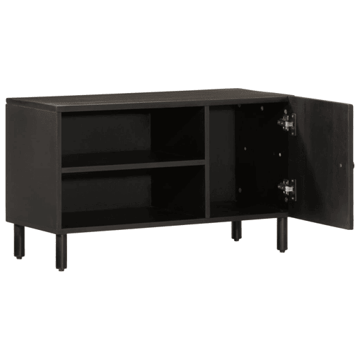 Móvel de TV - Modulo de TV - Armário de TV 80x31x46 cm madeira de mangueira maciça preto