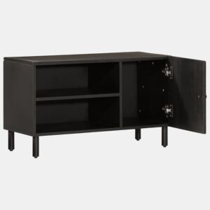 Móvel de TV - Modulo de TV - Armário de TV 80x31x46 cm madeira de mangueira maciça preto