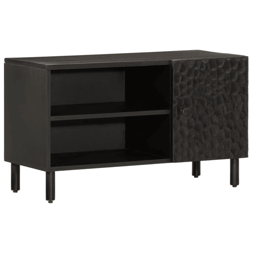 Móvel de TV - Modulo de TV - Armário de TV 80x31x46 cm madeira de mangueira maciça preto