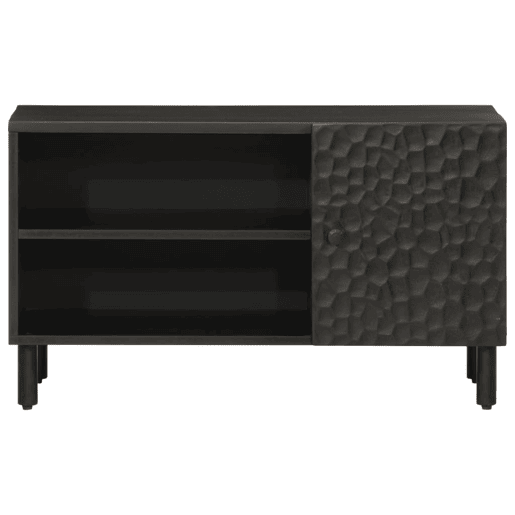 Móvel de TV - Modulo de TV - Armário de TV 80x31x46 cm madeira de mangueira maciça preto