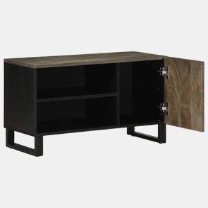 Móvel de TV - Modulo de TV - Armário de TV 80x33x46 cm madeira de mangueira maciça preto