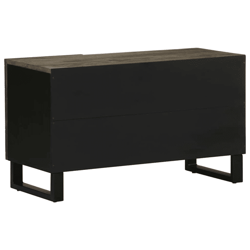 Móvel de TV - Modulo de TV - Armário de TV 80x33x46 cm madeira de mangueira maciça preto Móvel de TV - Modulo de TV - Armário de TV 80x33x46 cm madeira de mangueira maciça preto