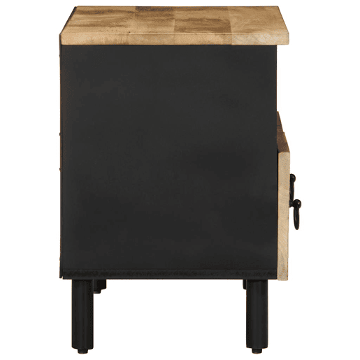 Móvel de TV - Modulo de TV - Armário de TV 70x33,5x46 cm madeira mangueira áspera maciça preto Móvel de TV - Modulo de TV - Armário de TV 70x33,5x46 cm madeira mangueira áspera maciça preto
