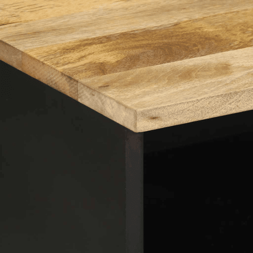 Móvel de TV - Modulo de TV - Armário de TV 70x33,5x46 cm madeira mangueira áspera maciça preto Móvel de TV - Modulo de TV - Armário de TV 70x33,5x46 cm madeira mangueira áspera maciça preto