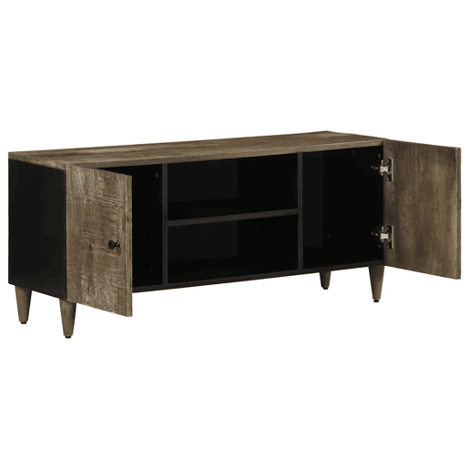 Móvel TV - Modulo de TV - Armário de TV cinzento claro 105x33,5x46 cm madeira mangueira maciça