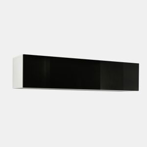 Armário suspenso Sala de estar e jantar BrancoPreto 160x29x30 1 porta Krista H-160 Muebles Bonitos