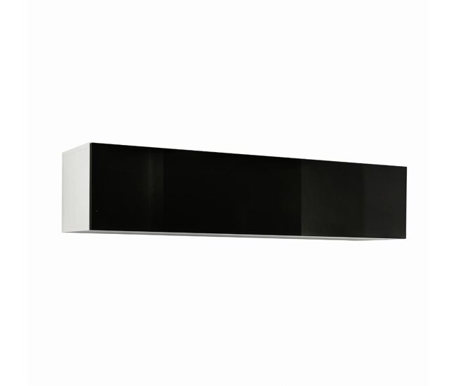 Armario colgante salón comedor blanco/negro 160x29x30 1 puerta krista h-160 muebles bonitos